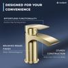 VeeBath Cascade Mono Bathroom Faucet, Brushed Brass view 2