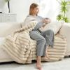 FASCINATDECO Soft Rabbit-Plush Throw Blanket, Flannel, 130 x 160 cm view 2