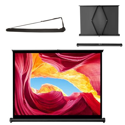 Portable Tabletop Projector Screen, 30/40/50 in., Retractable
