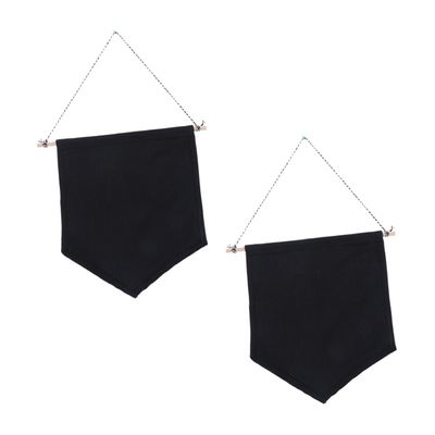 Housoutil 2-Piece Badge Display Pennant Wall Hangings with Wooden Rod