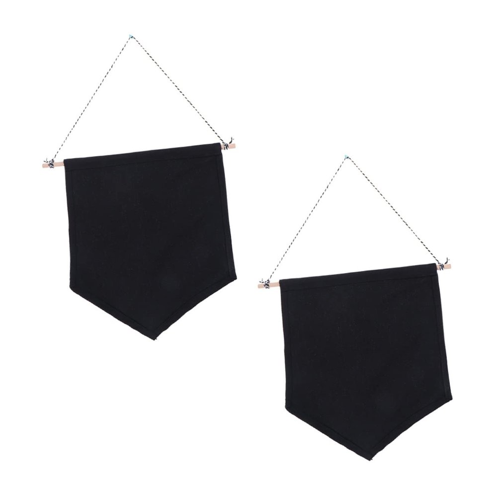 Housoutil 2-Piece Badge Display Pennant Wall Hangings with Wooden Rod