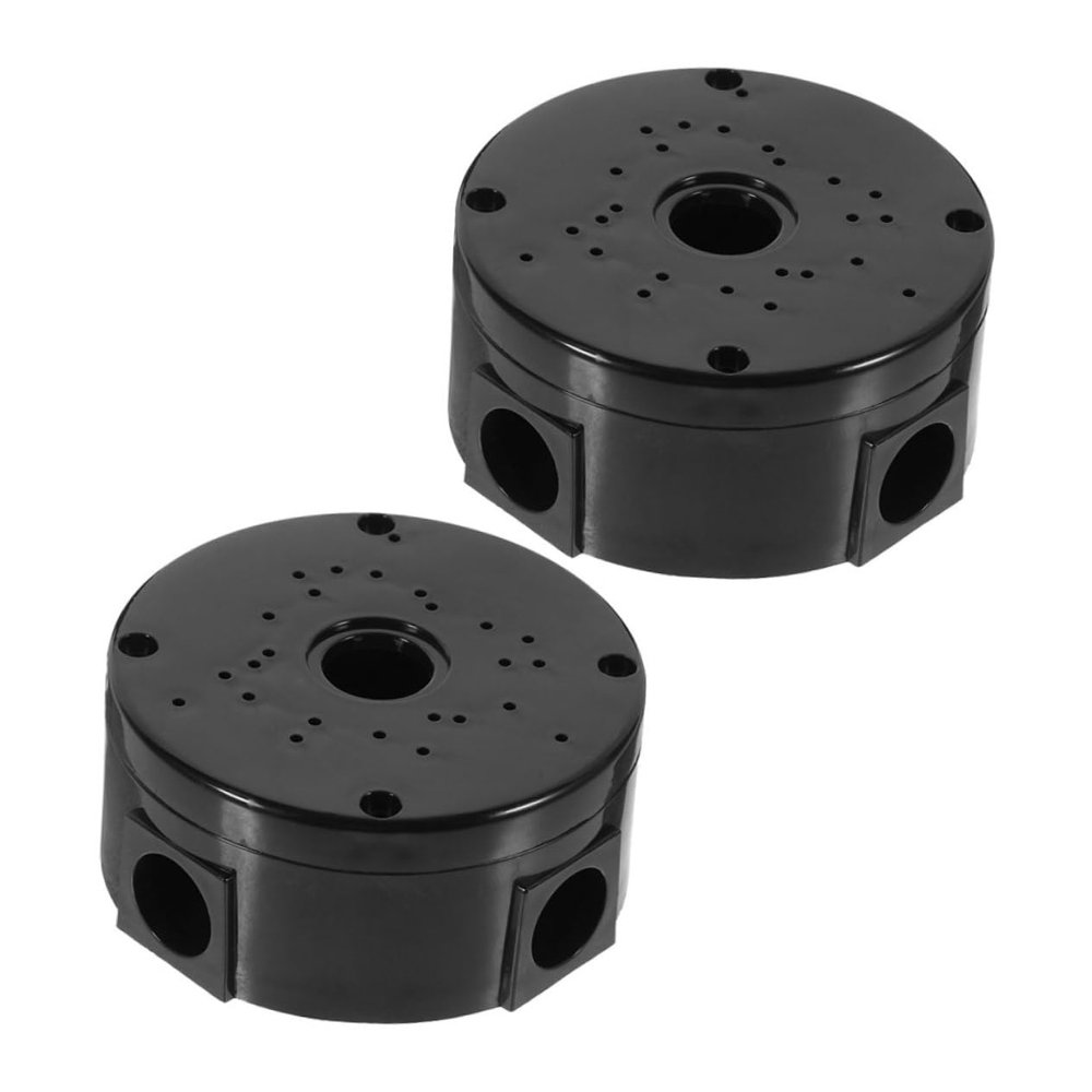 Ciieeo 2-Pc. Black Weatherproof Plastic Junction Boxes