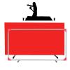 Table Tennis Barrier, Freestanding Court Divider, Red, 6-Pack view 1