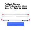 Table Tennis Barrier, Freestanding Court Divider, Red, 6-Pack view 3