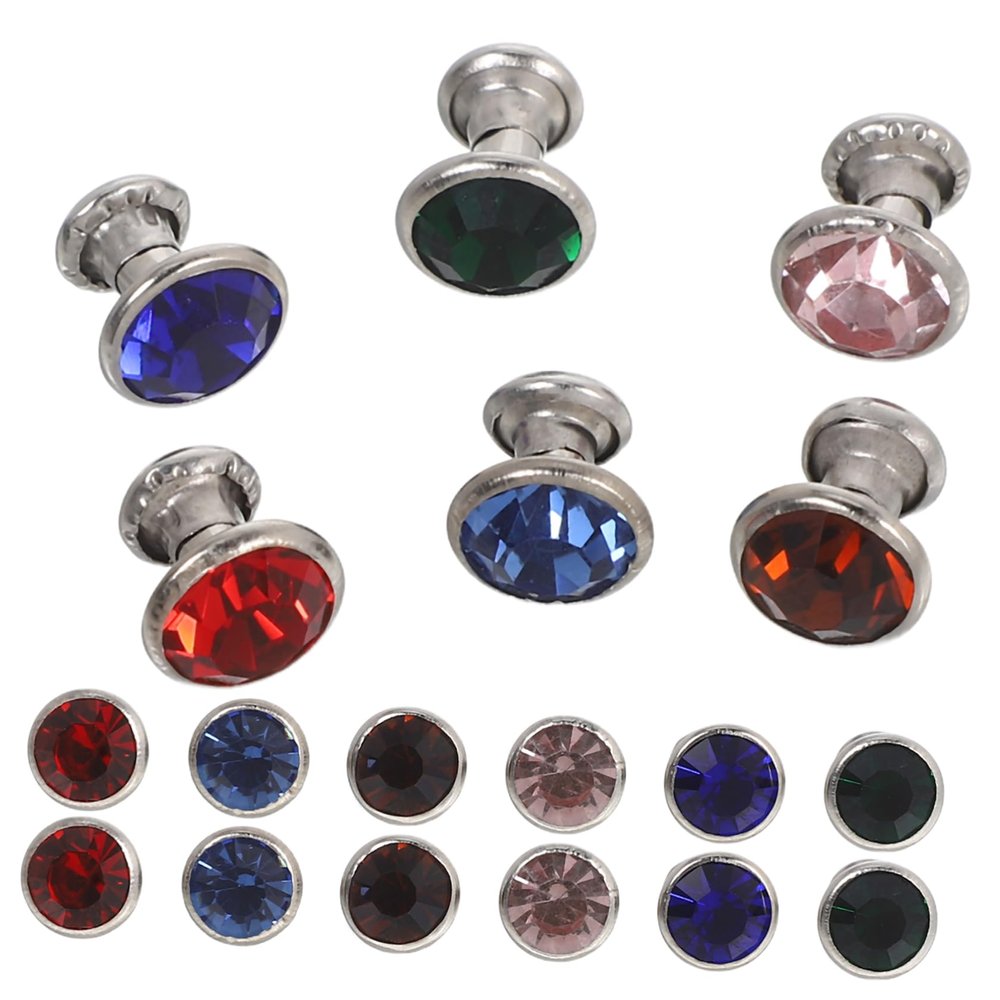 120 Rhinestone Rivet Studs, 8 mm, for Leather Crafts