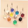 Cube-Shaped Resin Card Holders, 10-Piece Set for Desks view 4