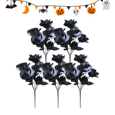Generic Artificial Black Flowers with Stems