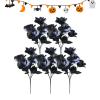Generic Artificial Black Flowers with Stems view 1