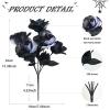 Generic Artificial Black Flowers with Stems view 2