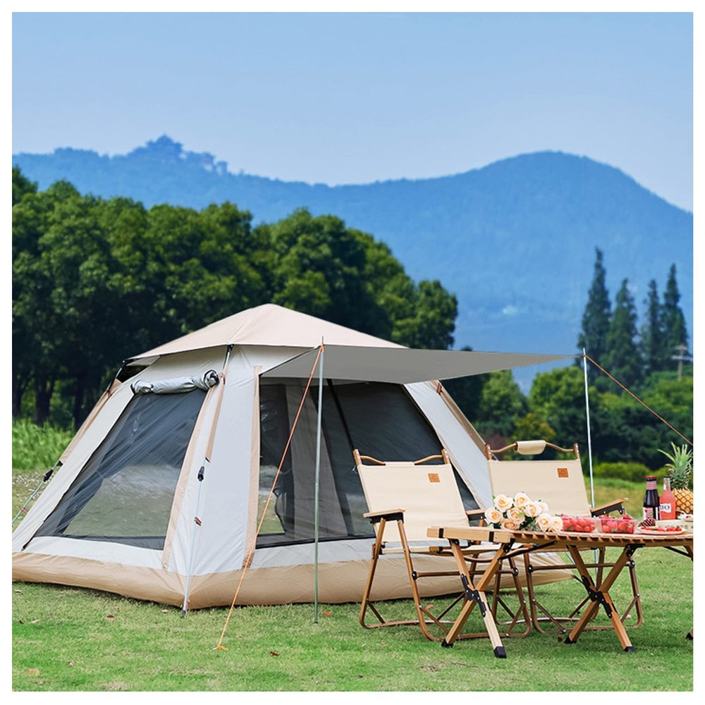 Lightweight 4-Person Tunnel Tent with Insect Protection
