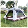 4-Person Blackout Pop-Up Camping Tent with Double Doors and Four Windows view 1