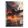 Mnsruu Spiral Notebook with Airplane Fire Design, 1 Count, Hardcover, Lined Journal for Women, A5, 14 x 21 cm view 1