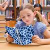 Mnsruu Spiral Notebook with Blue Giraffe Pattern, Hardcover, College-Ruled, A5 view 2
