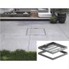 Generic Recessed Manhole Cover with Base, Square Drain Cover, 21.7 x 21.7 x 2 in view 1