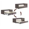 DAHUEN Sleeper Sofa 90/180 x 200 cm, 3-in-1 Pull-Out Daybed with Slatted Frame, Gray Flannel, Mattress Not Included view 3