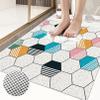 Evimstil Non-Slip Shower Mat 40 x 60 cm, PVC Tile Pattern view 1