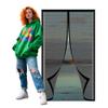 Magnetic Screen Door, 135 x 210 cm, Black, No-Drill Adhesive Mount view 1