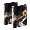 Marble-Pattern Spiral Notebooks, 2-Pack, Hardcover, College-Ruled, A5, 14 x 21 cm view 1