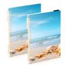 Mnsruu Spiral Notebook, Shells, Beaches & Seas, 2-Pack, A5 view 1
