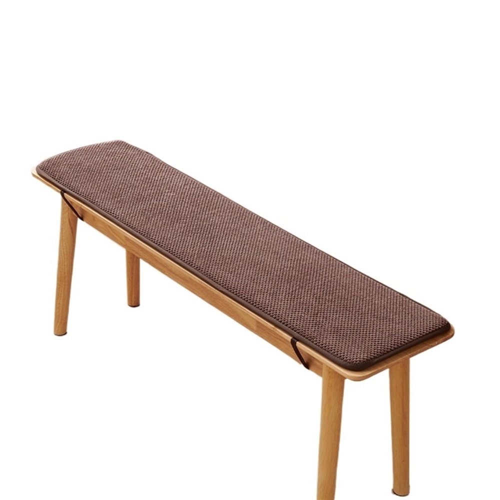 JHSDHYD Bench Seat Cushion, Solid Corduroy Sponge Long Bench Cushion, Soft Thickened Wooden Sofa Seat Cushion for Winter, Brown, 35 x 180 cm