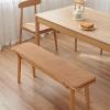 JHSDHYD Bench Seat Cushion, Solid Corduroy Sponge Long Bench Cushion, Soft Thickened Wooden Sofa Seat Cushion for Winter, Brown, 35 x 180 cm view 4
