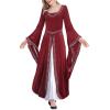 Women's Traditional Bavarian Dirndl Dress, Short/Midi Oktoberfest Costume view 1