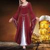 Women's Traditional Bavarian Dirndl Dress, Short/Midi Oktoberfest Costume view 2