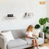 RICHER HOUSE 2-Pack Wall-Mounted Shelves, No Drilling, White Acrylic, 38 cm view 2