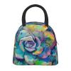 LRHCNZDCP Insulated Lunch Bag with Colorful Succulent Print view 1