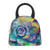 LRHCNZDCP Insulated Lunch Bag with Colorful Succulent Print view 3
