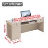FENGZEQUAN Reception Desk, Modern Minimalist Counter with Privacy Screen, A15, 150 cm/59 in view 2