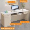 FENGZEQUAN Reception Desk, Modern Minimalist Counter with Privacy Screen, A15, 150 cm/59 in view 4