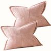 Pink Corduroy Pillow Covers, 55 x 55 cm, Set of 2 view 1