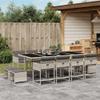 Hoodmeel 13-Piece PE Rattan Garden Dining Set for 12, Light Gray view 1