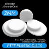 2 mm Thick White Round Flat PTFE Plastic Washers, 18 mm x 2 mm, 10-Pack view 2