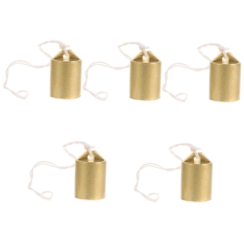 PRETYZOOM 5-Piece Copper Retro Calibration Weights for Traditional Chinese Medicine Scales