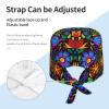 Anceky Colorful Floral Peeling Cap for Women and Men, Adjustable Surgical Work Cap with Sweatband view 4