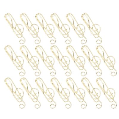 Watris Veiyi 20-Piece Gold Musical Note Paper Clips