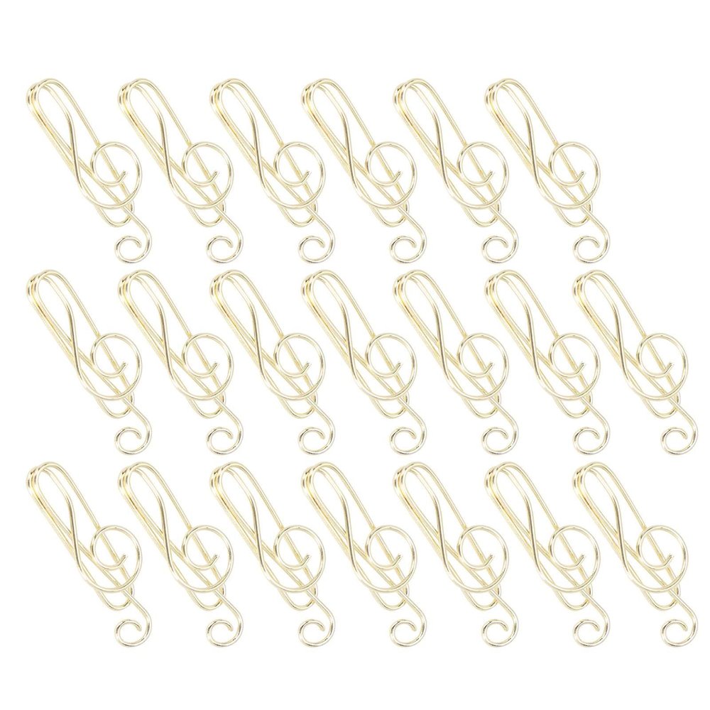 Watris Veiyi 20-Piece Gold Musical Note Paper Clips