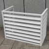 Outdoor Privacy Fence with Aluminum Slats for AC Units view 1