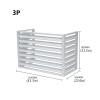 Outdoor Privacy Fence with Aluminum Slats for AC Units view 2