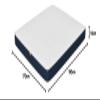 MiaSuite Memory Foam Mattress 170 x 190 cm, 10 cm High, Antiallergic, Antibacterial, Dust Mite Protection, Breathable, Orthopedic, 100% Made in Italy | Mila view 2