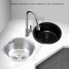 BCJMKDX Round Kitchen Sink, Countertop or Undermount, 30 × 30 × 14 cm view 4