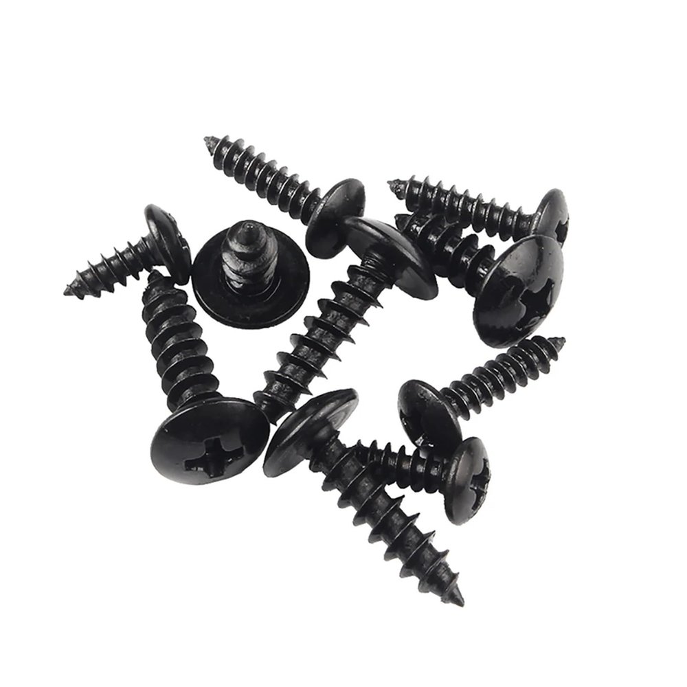 20/50/100 pcs M2.6 M3 M4 M5 M6 Black Steel Truss-Head Phillips Self-Tapping Screws (18 mm, M4 × 20 pcs)