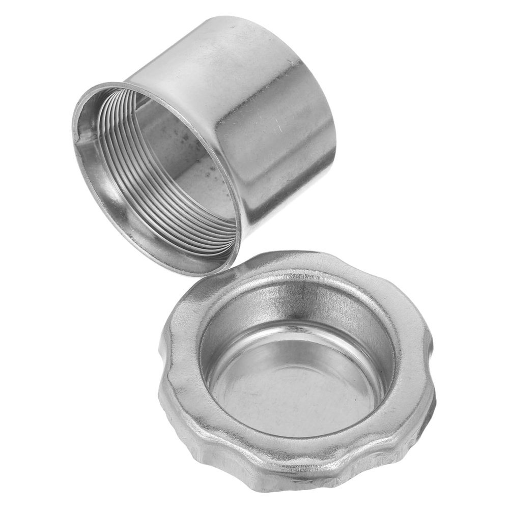 Stainless Steel Drum Closure Cap with High Spout, 1 Set, Silver