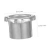 Stainless Steel Drum Closure Cap with High Spout, 1 Set, Silver view 2