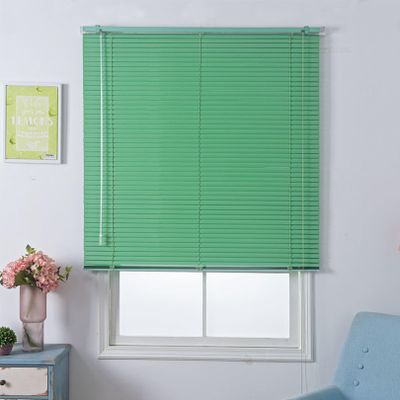 Green Blackout Aluminum Venetian Blind, Side-Pull Roller Blind, Customizable, 85 x 210 cm