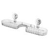 XINYIN Sponge Holder with Transparent Suction Cup, Adhesive Bathroom Shelf view 3