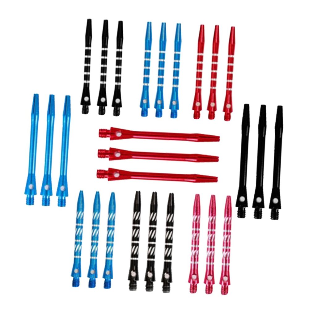 LAPYAPPE Aluminum Dart Shafts, Medium Length, 27-Piece Set, 2BA Thread