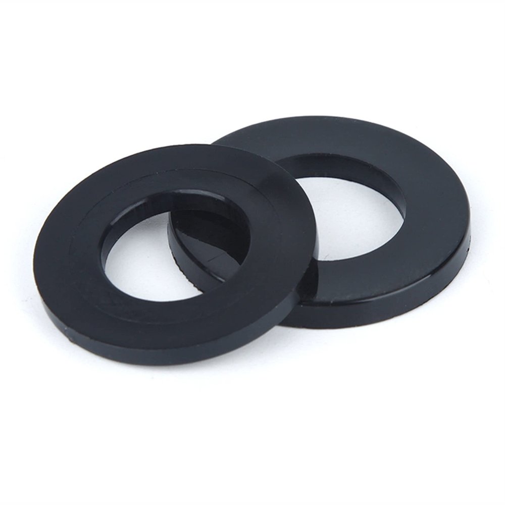 Nitrile Rubber O-Rings and Nylon Flat Washers for Screws, 100 Pieces (White, M2 × 5 × 1 mm; Black, M8 × 16 × 1.4 mm)